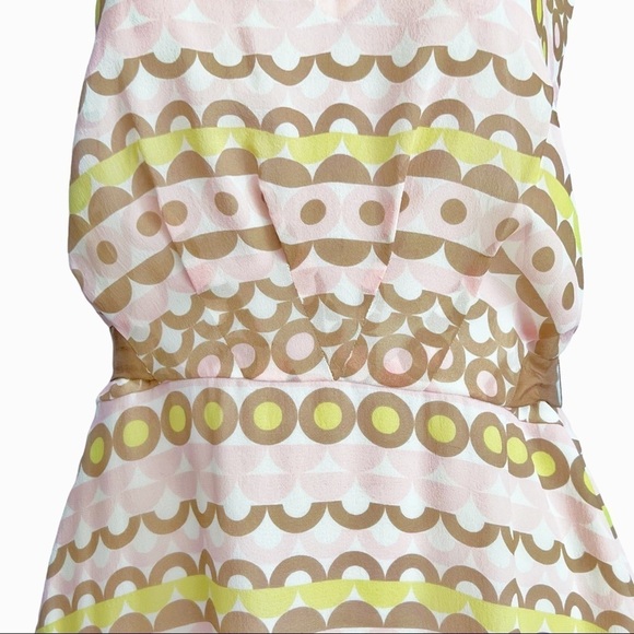 Hobbs Invitation Silk Chiffon Circle print Dress SZ 18 Multicolor - Picture 4 of 16